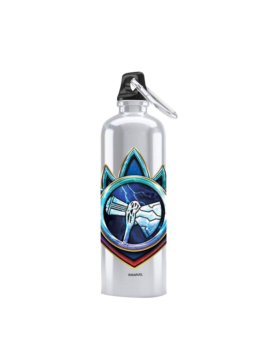 

macmerise White & Blue Guardian Thor Design Aluminium Sipper Water Bottle 750 ml