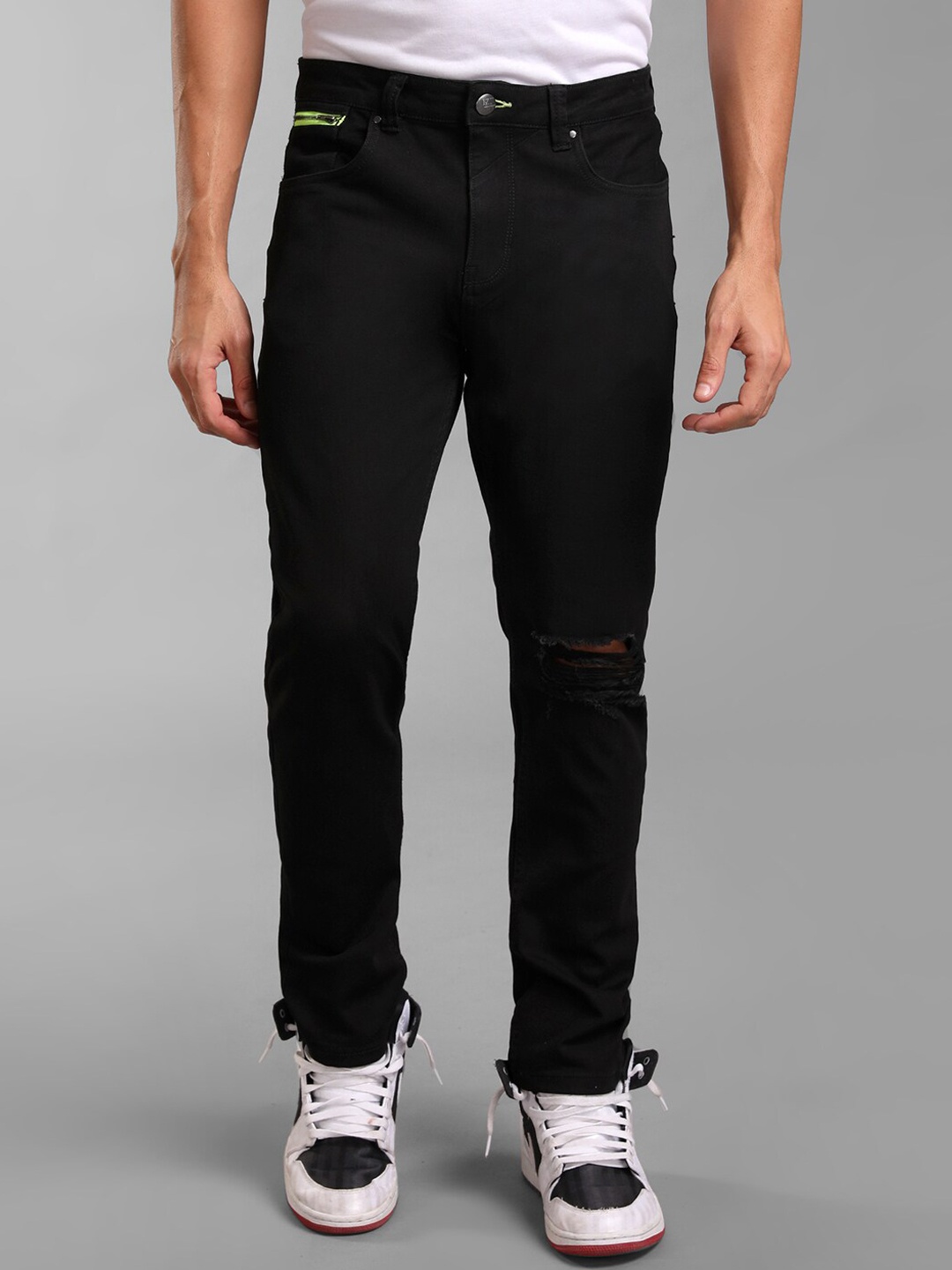 

KZ07 By Kazo Men Black Slim Fit Jeans