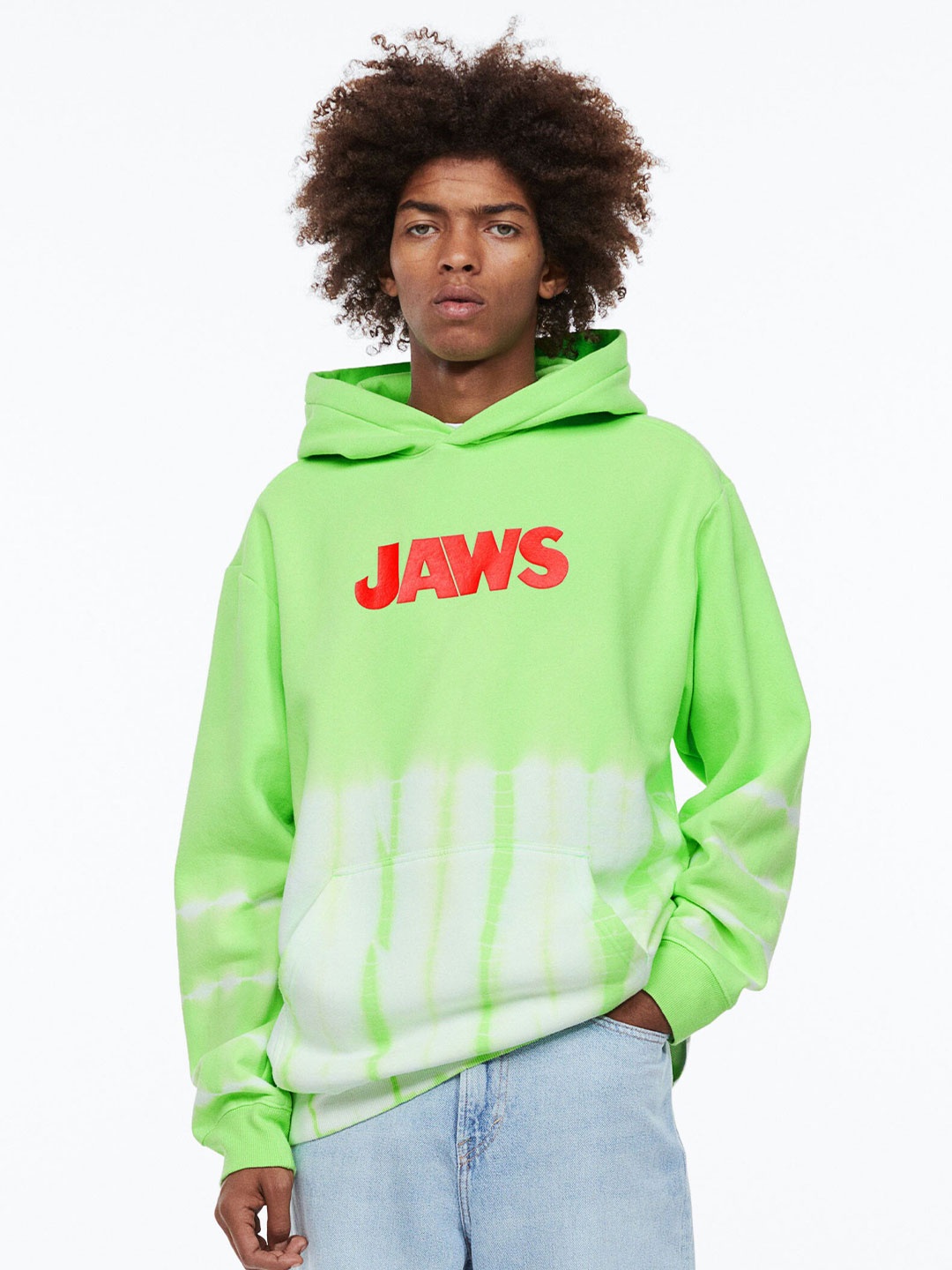 

H&M Relaxed Fit Cotton Hoodie, Green