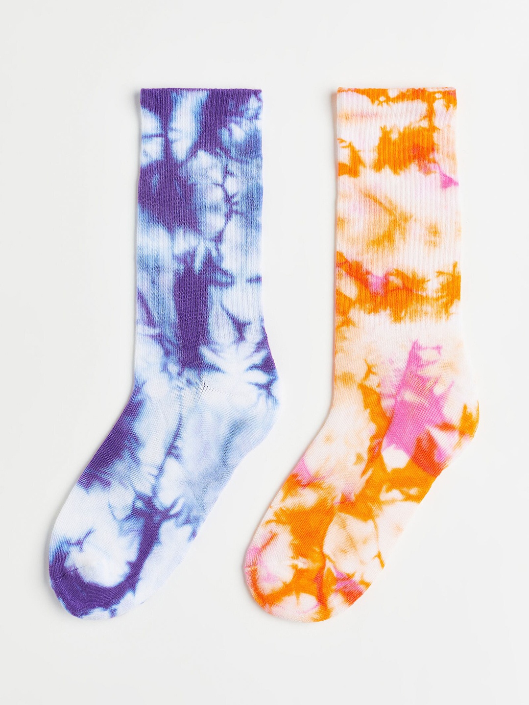 

H&M Girls 2-pack tie-dyed socks, Blue