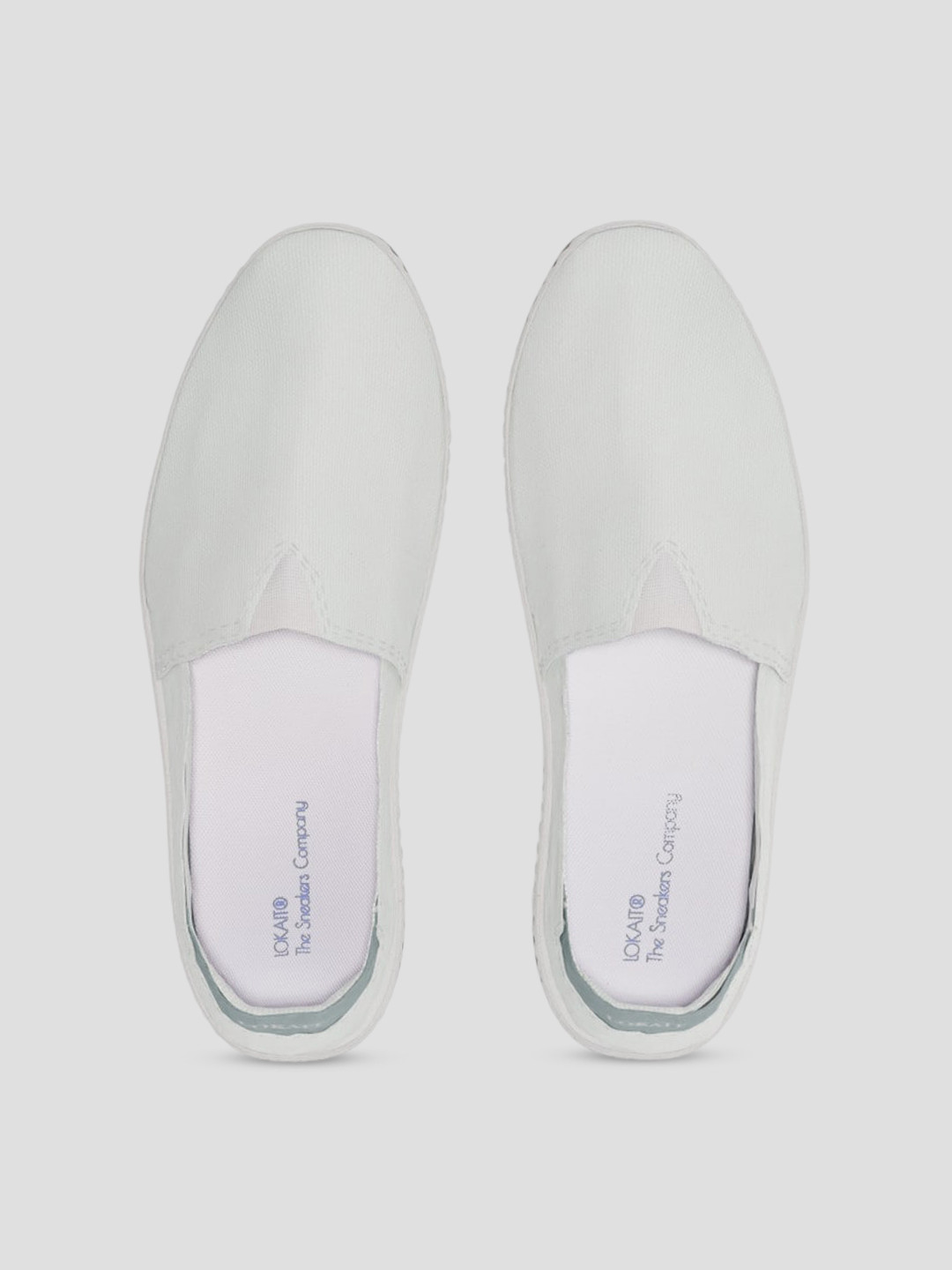 

LOKAIT The Sneakers Company Women White Slip-On Sneakers