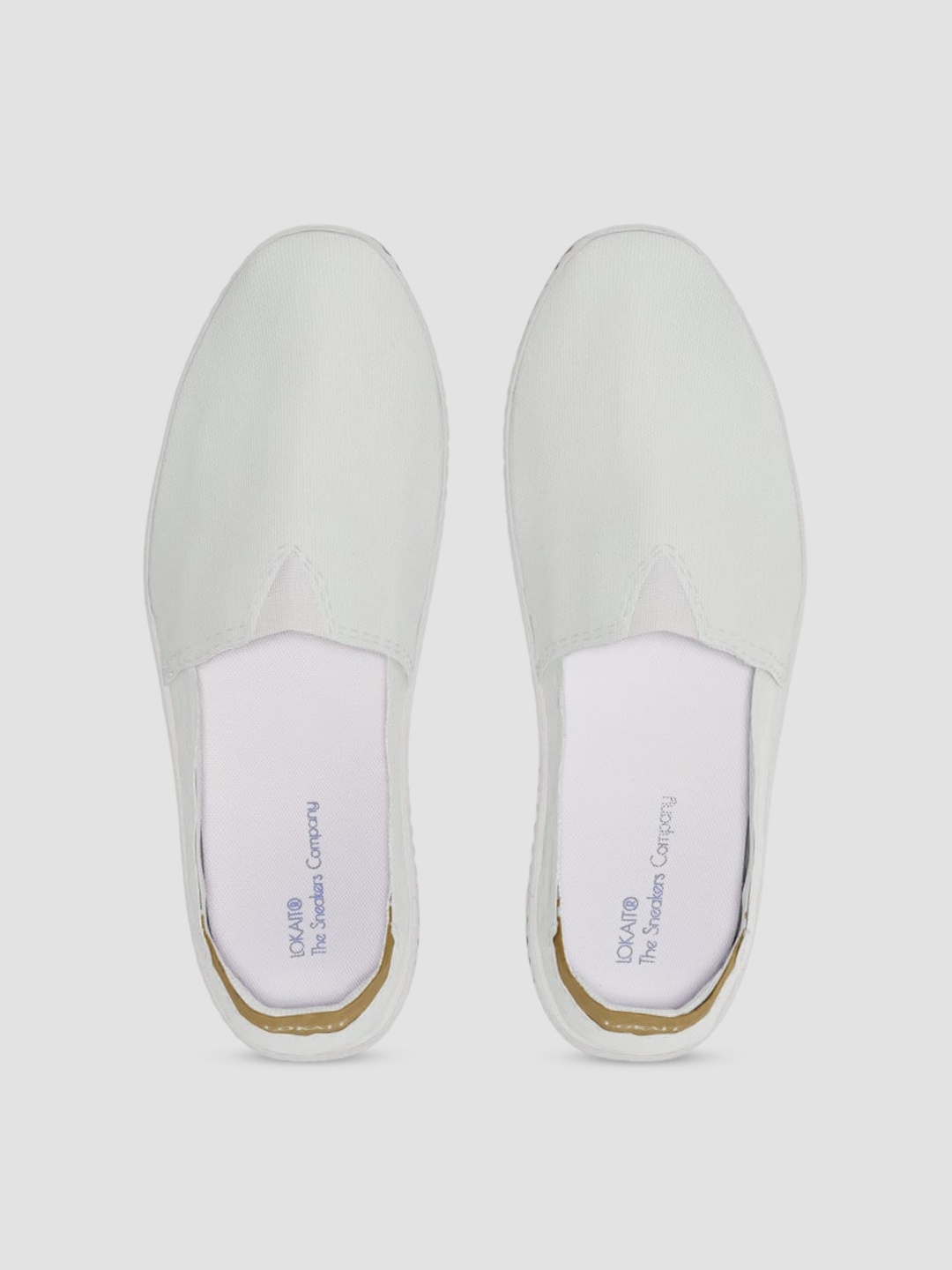 

LOKAIT The Sneakers Company Men White Slip-On Sneakers