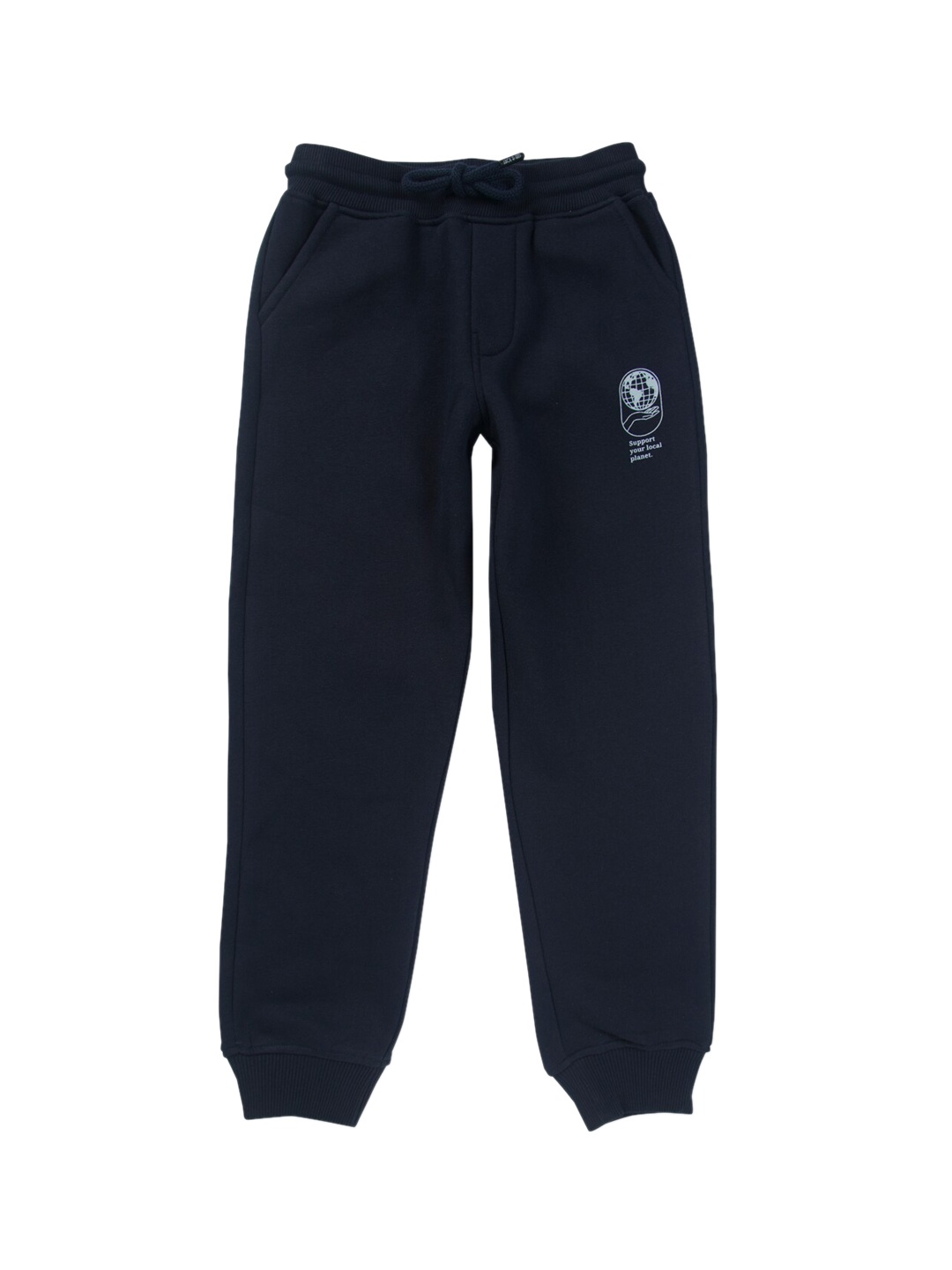 

Gini and Jony Boys Navy Blue Cotton Joggers