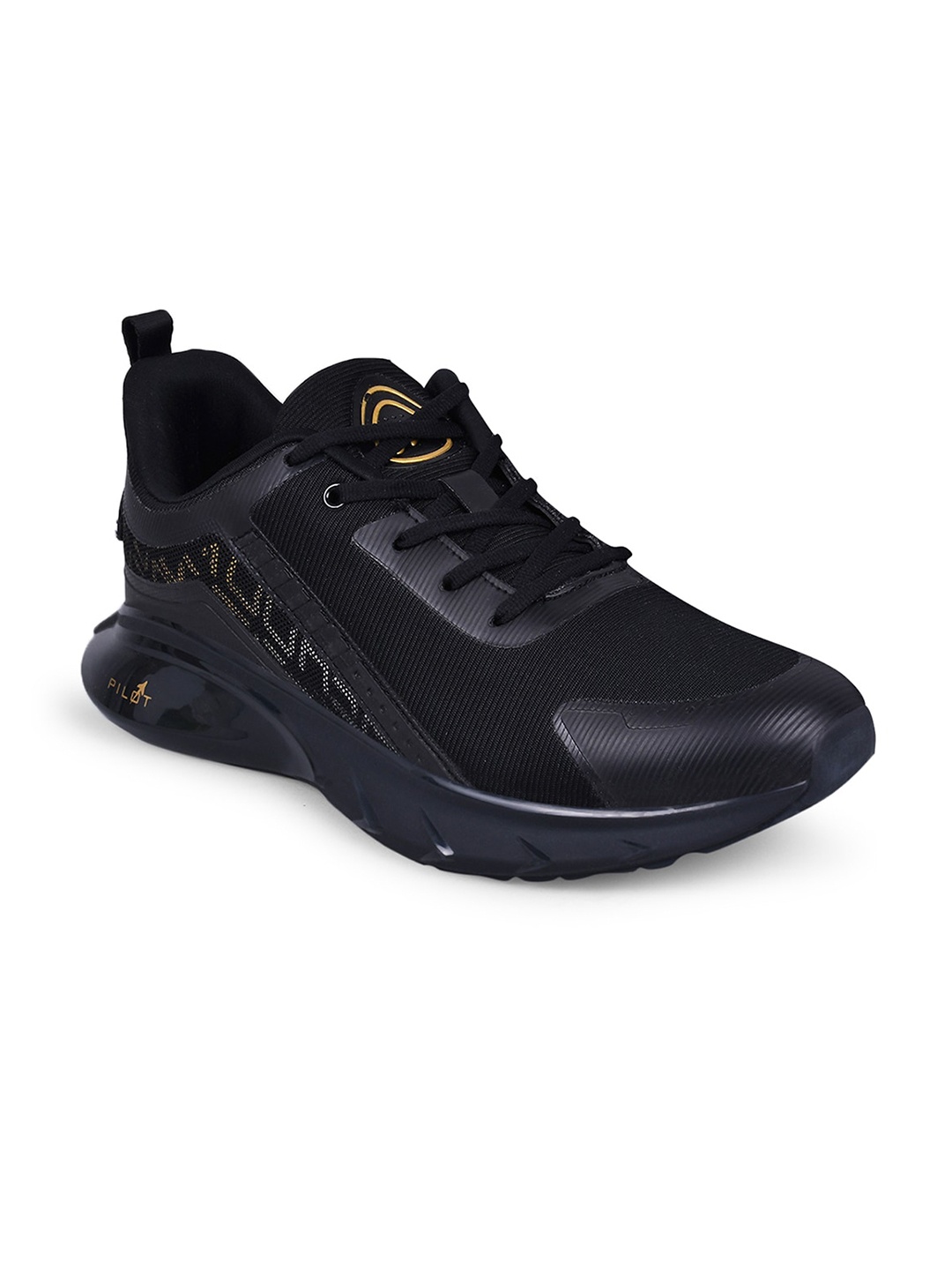

Campus Men Black Mesh Running Shoes