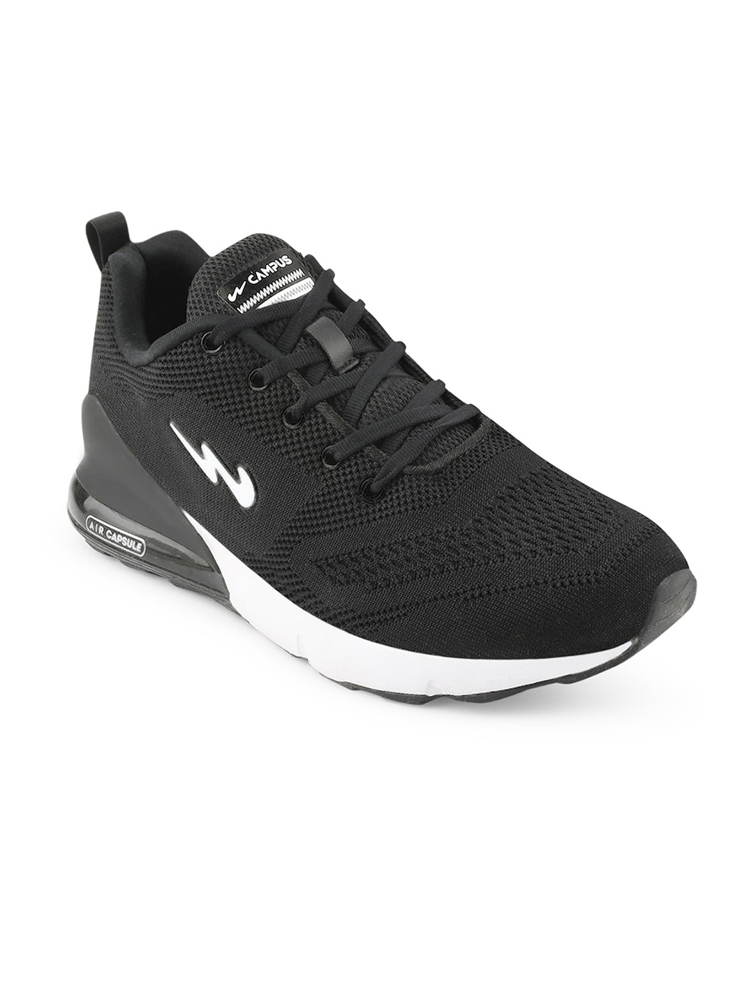 

Campus Men Black Mesh Running Shoes