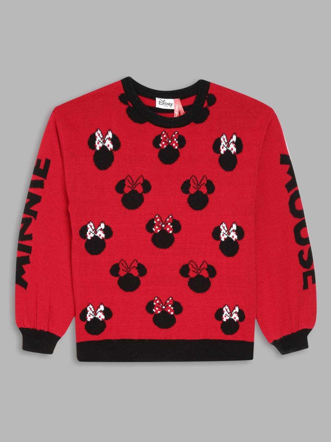 

Blue Giraffe Girls Red & Black Printed Pullover
