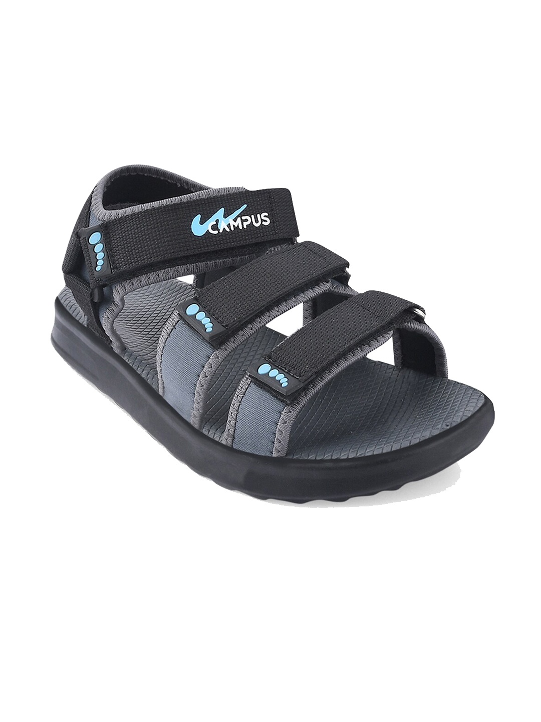 

CAMPUS CAMP MAX Men Grey & Black Sports Sandals