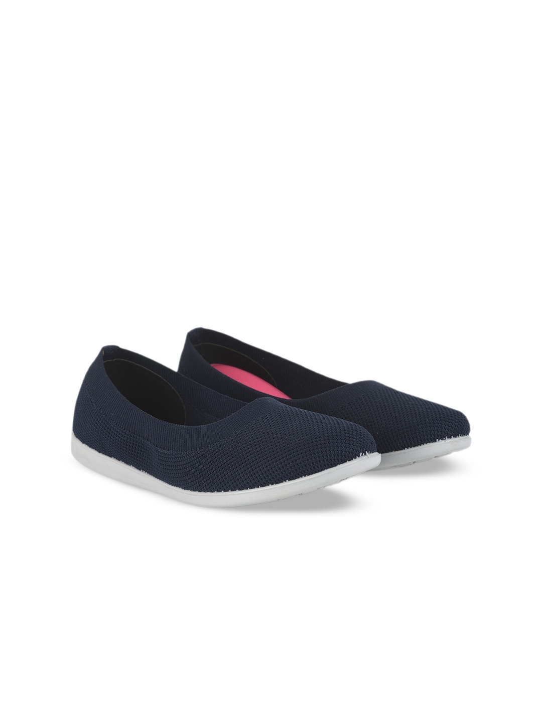 

Aqualite Women Navy Blue Woven Design Slip-On Sneakers