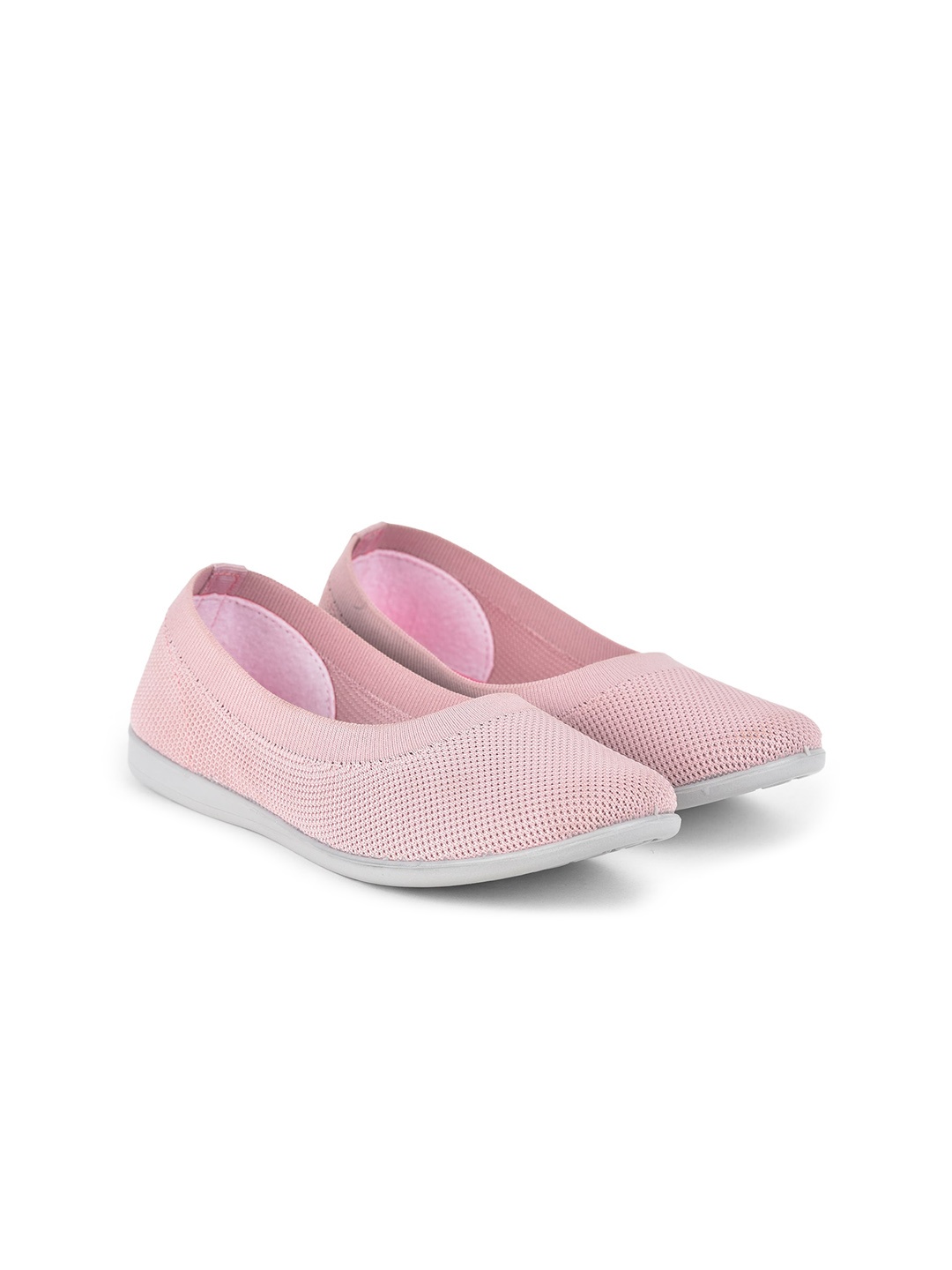 

Aqualite Women Pink Woven Design Slip-On Sneakers