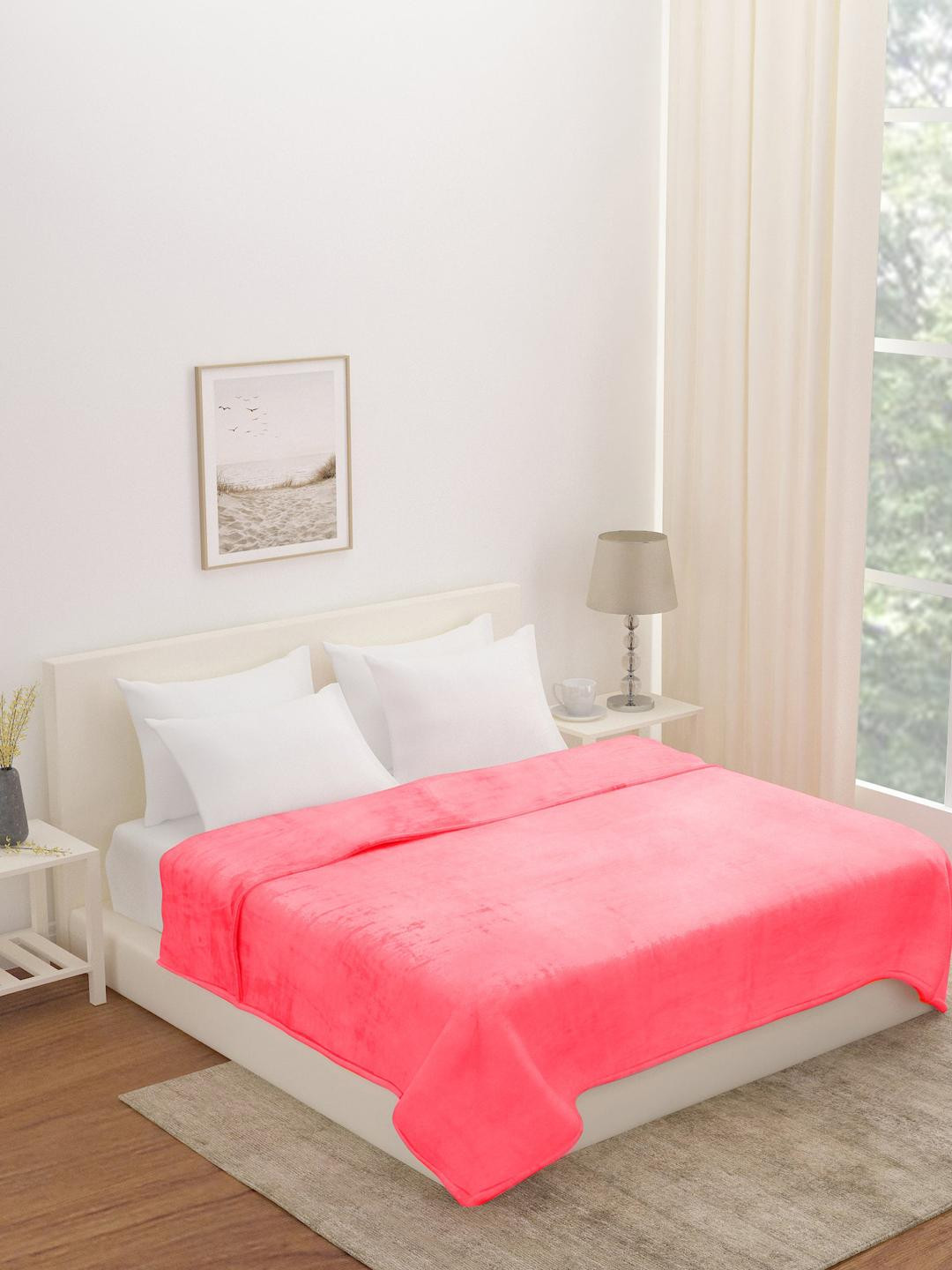 

Athome by Nilkamal Coral AC Room Flannle 300 GSM Single Bed Blanket
