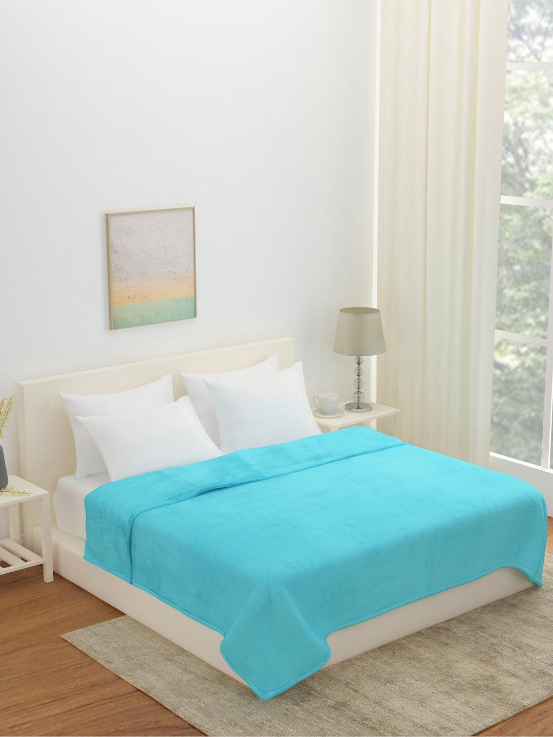 

Athome by Nilkamal Blue AC Room Flannle 300 GSM Single Bed Blanket