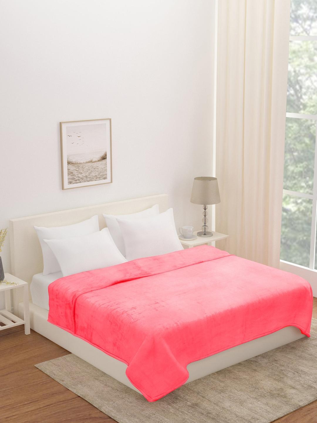 

Athome by Nilkamal Coral AC Room Flannle 300 GSM Double Bed Blanket