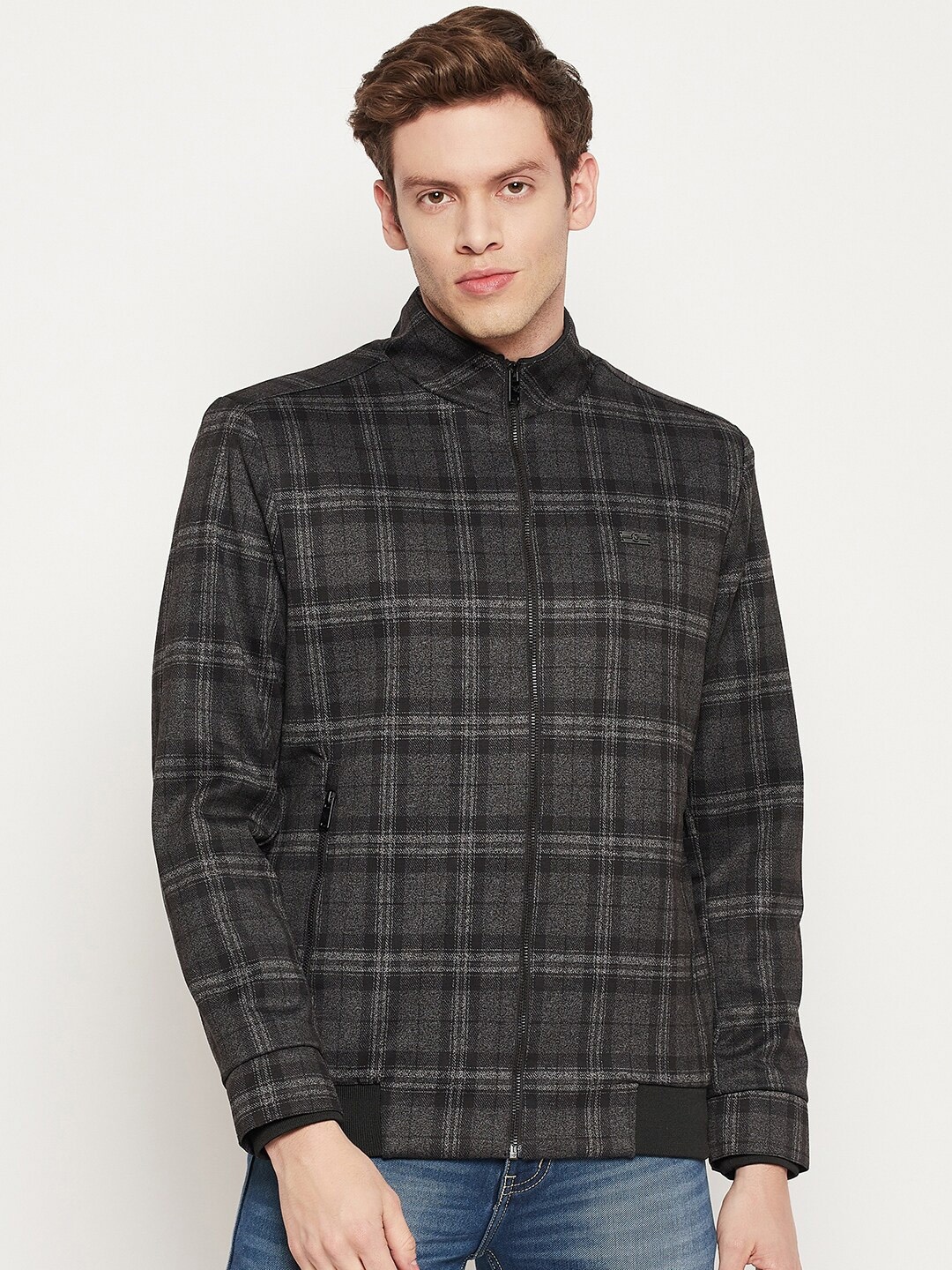 

Camey Men Assorted Checked Lightweight Bomber Jacket