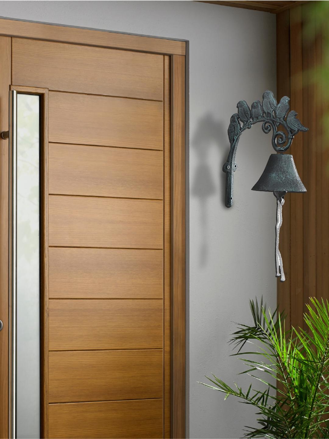 

Athome by Nilkamal Bronze Coloured Bell Seeker Birds Caller Door Bell Wall Decor