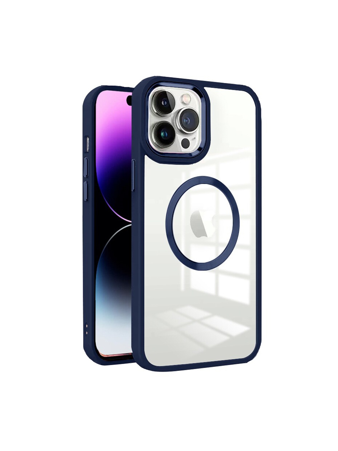 

Karwan Transparent & Blue iPhone 14 Pro Max Metal Lens Phone Back Cover