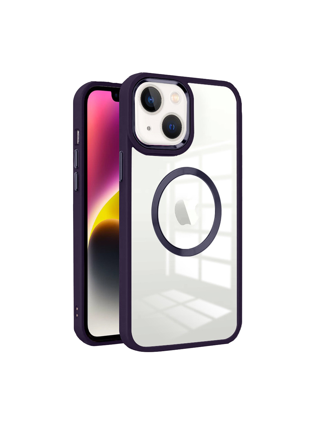

Karwan Purple iPhone 14 Plus Mobile Case With Metal Lens