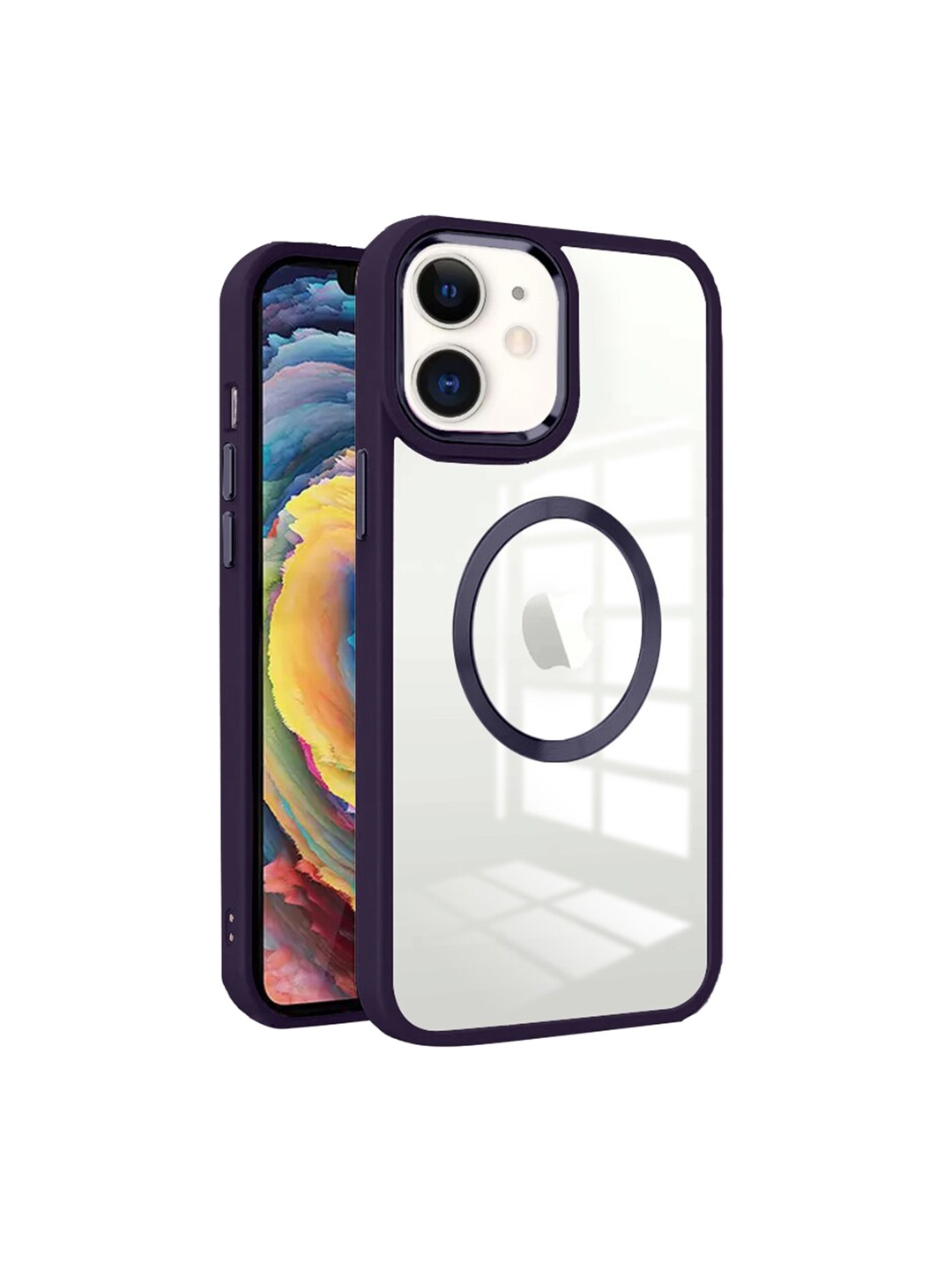 

Karwan Transparent & Purple iPhone 11 Metal Lens Phone Back Cover