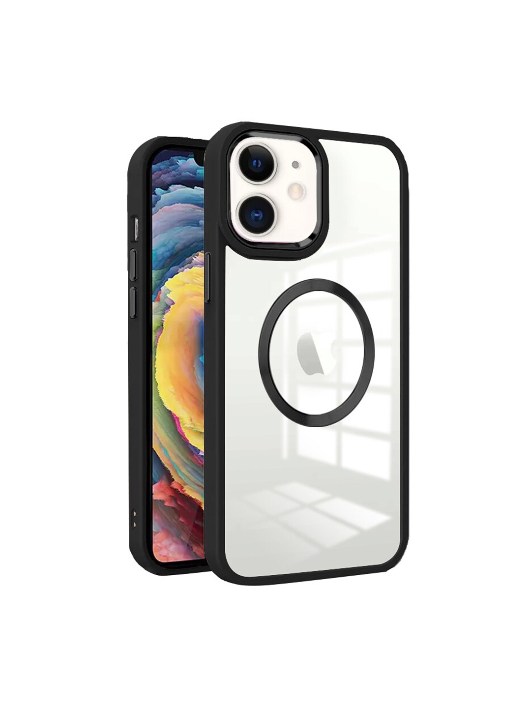 

Karwan Transparent & Black iPhone 11 Phone Covers With Metal Lens