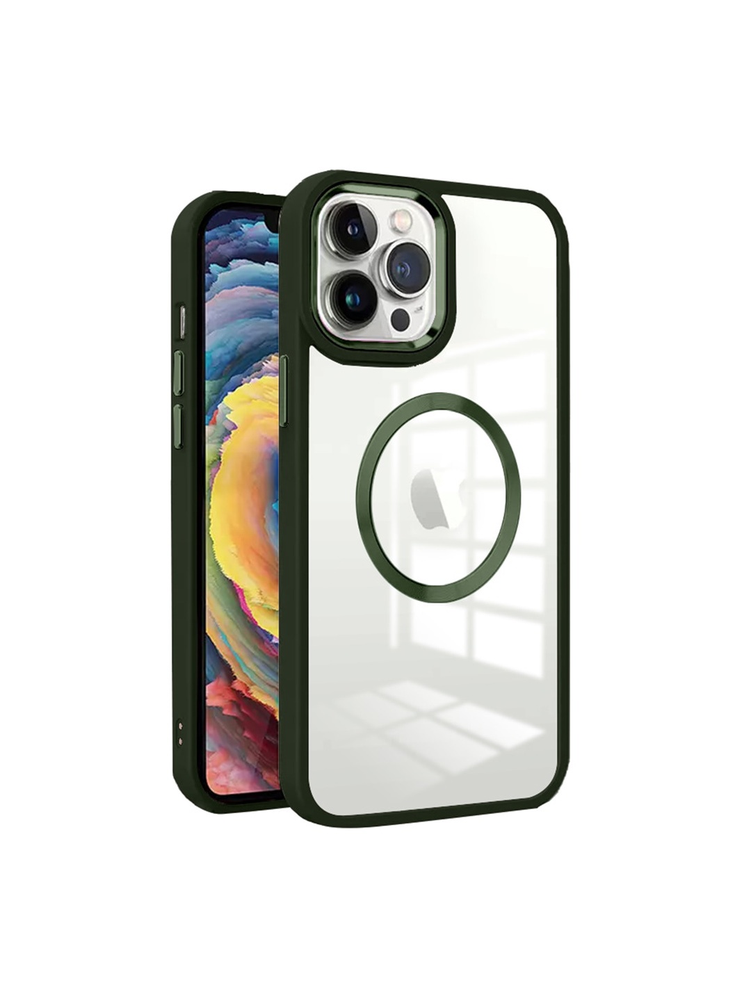 

Karwan Green iPhone 13Pro Max Metal Lens Phone Back Cover
