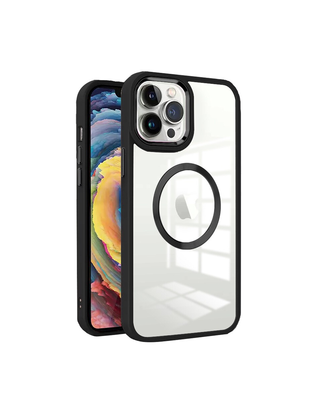 

Karwan Black & White iPhone 11 PROMAX with Metal Lens Back Case