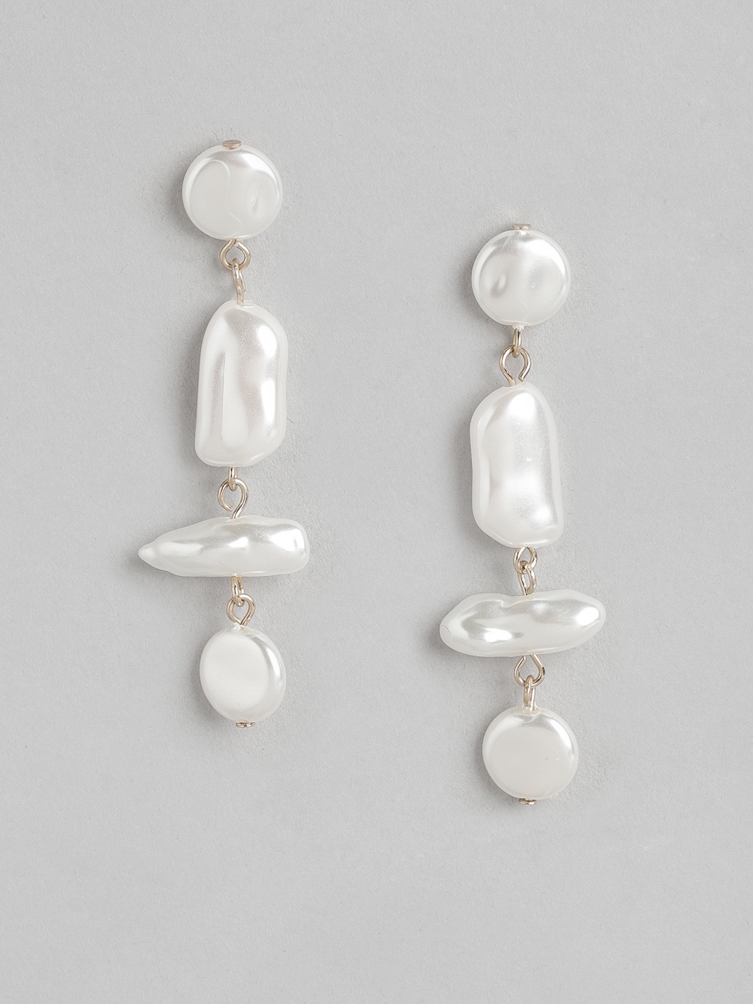 

Forever New Oval Pearl Drop Earring, White