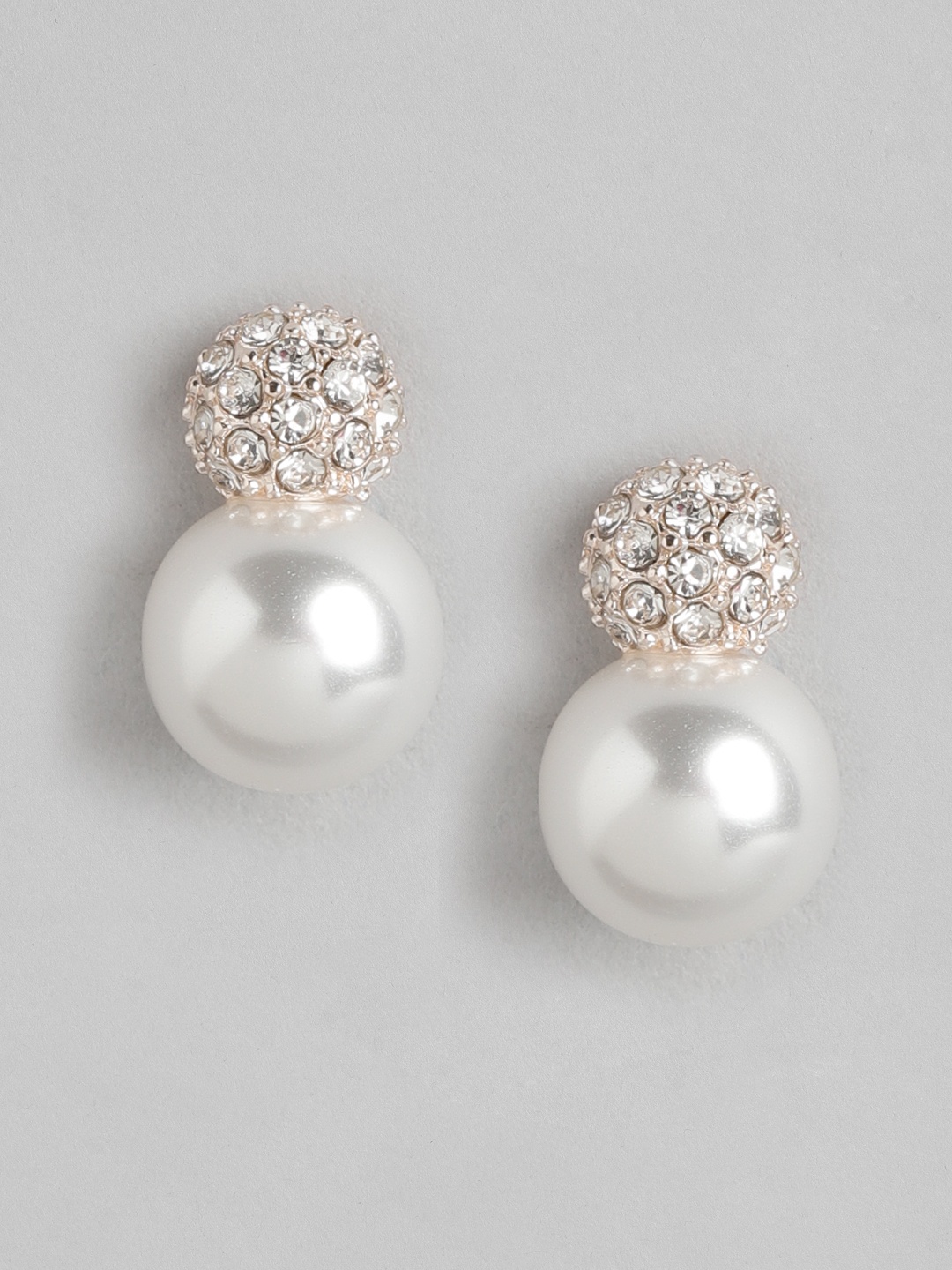 

Forever New Gold-Plated Circular Pearl Studs Earrings