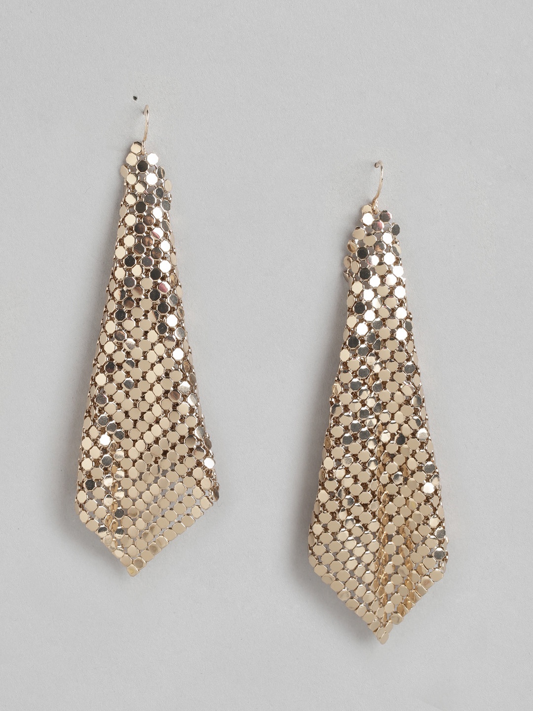 

Forever New Gold-Plated Mesh Statement Drop Earrings