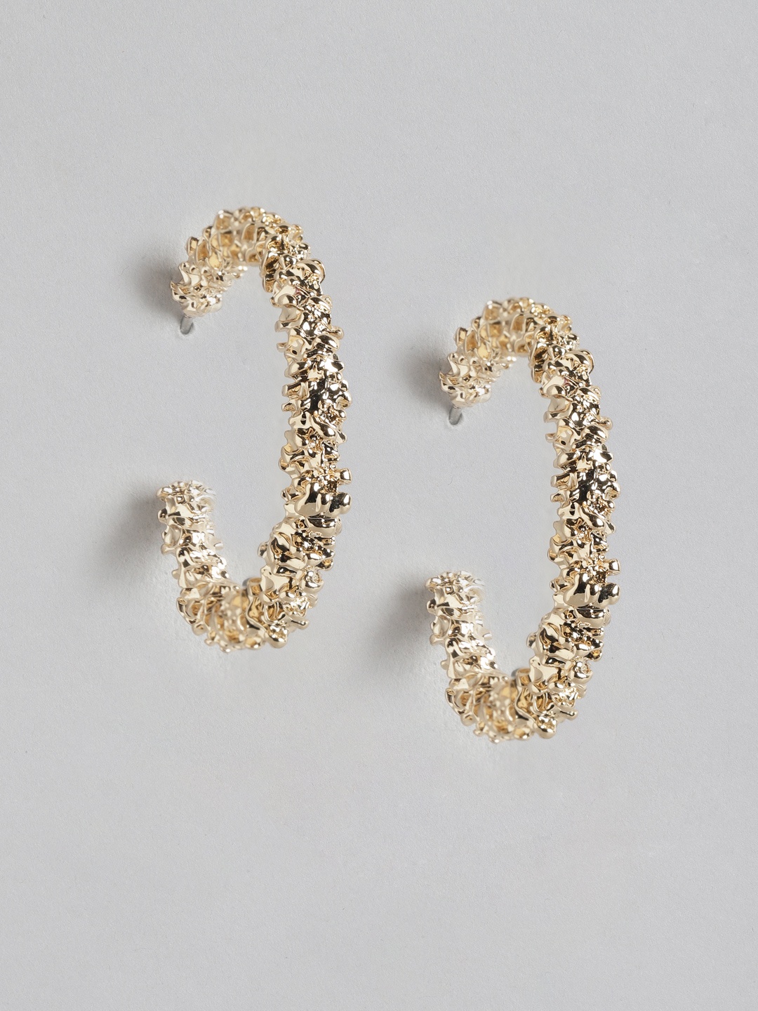 

Forever New Gold-Toned Circular Hoop Earrings