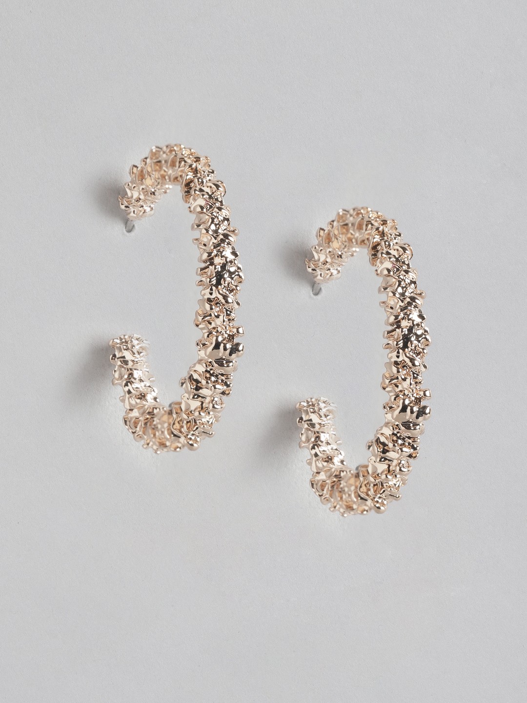 

Forever New Rose Gold Circular Half Hoop Earrings