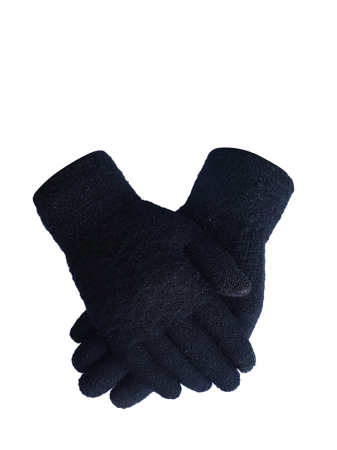 

LOOM LEGACY Men Black Acrylic Hand Gloves