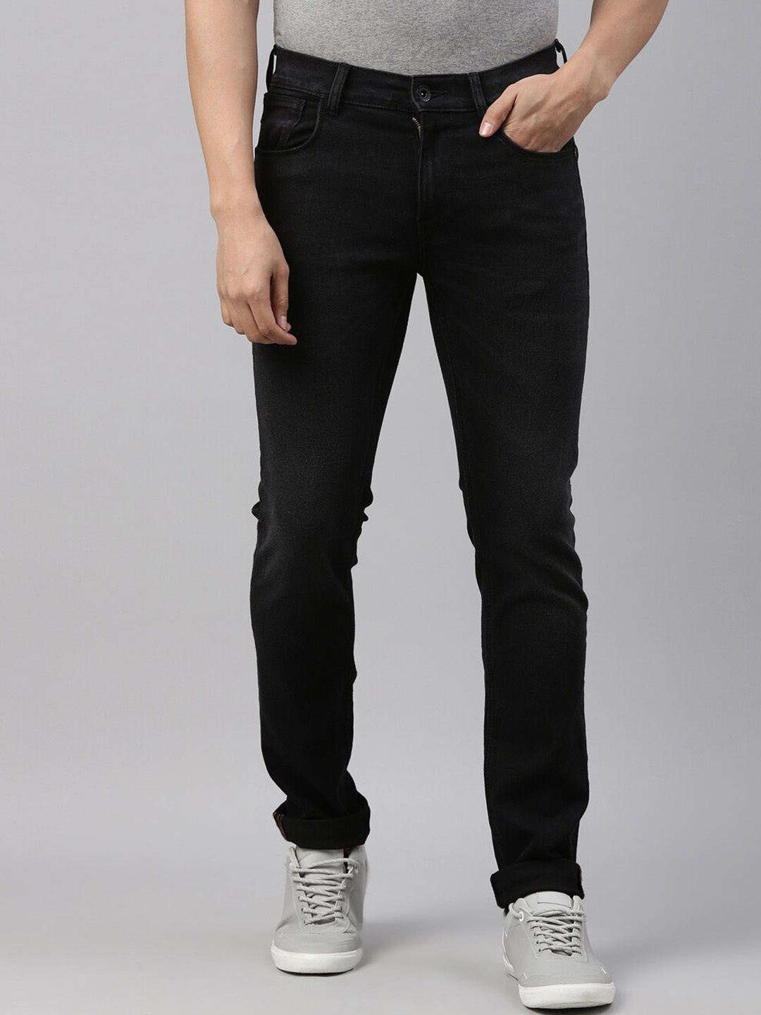 

American Bull Men Slim Fit Stretchable Jeans, Blue
