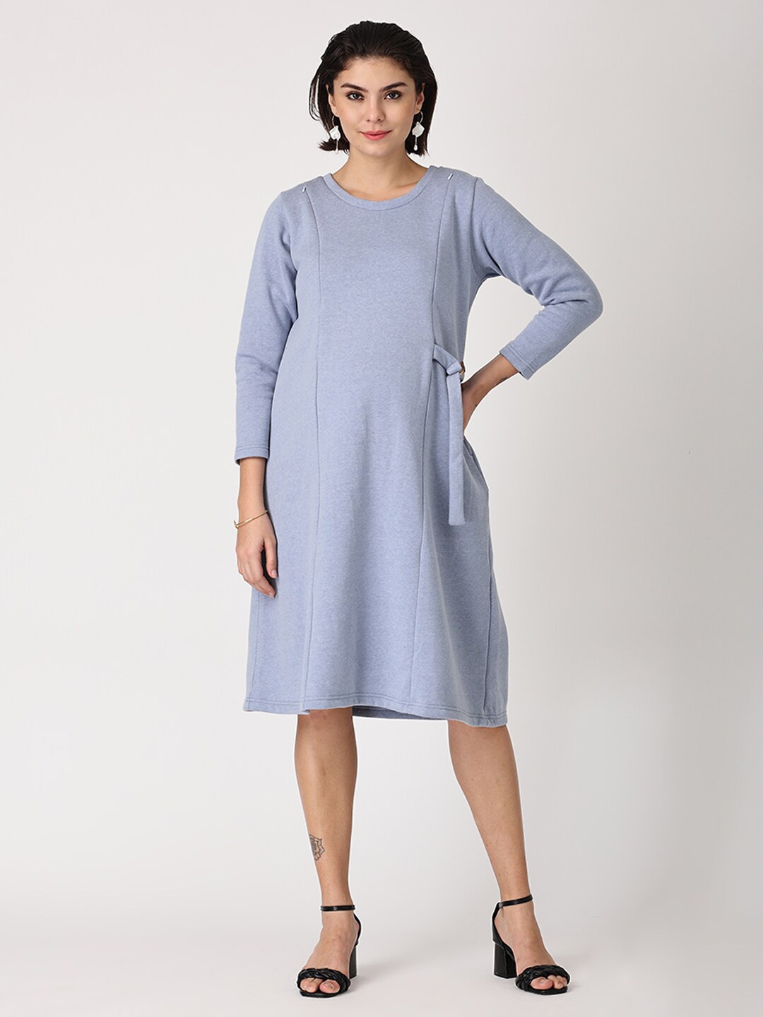 

The Mom Store Blue Maternity A-Line Dress