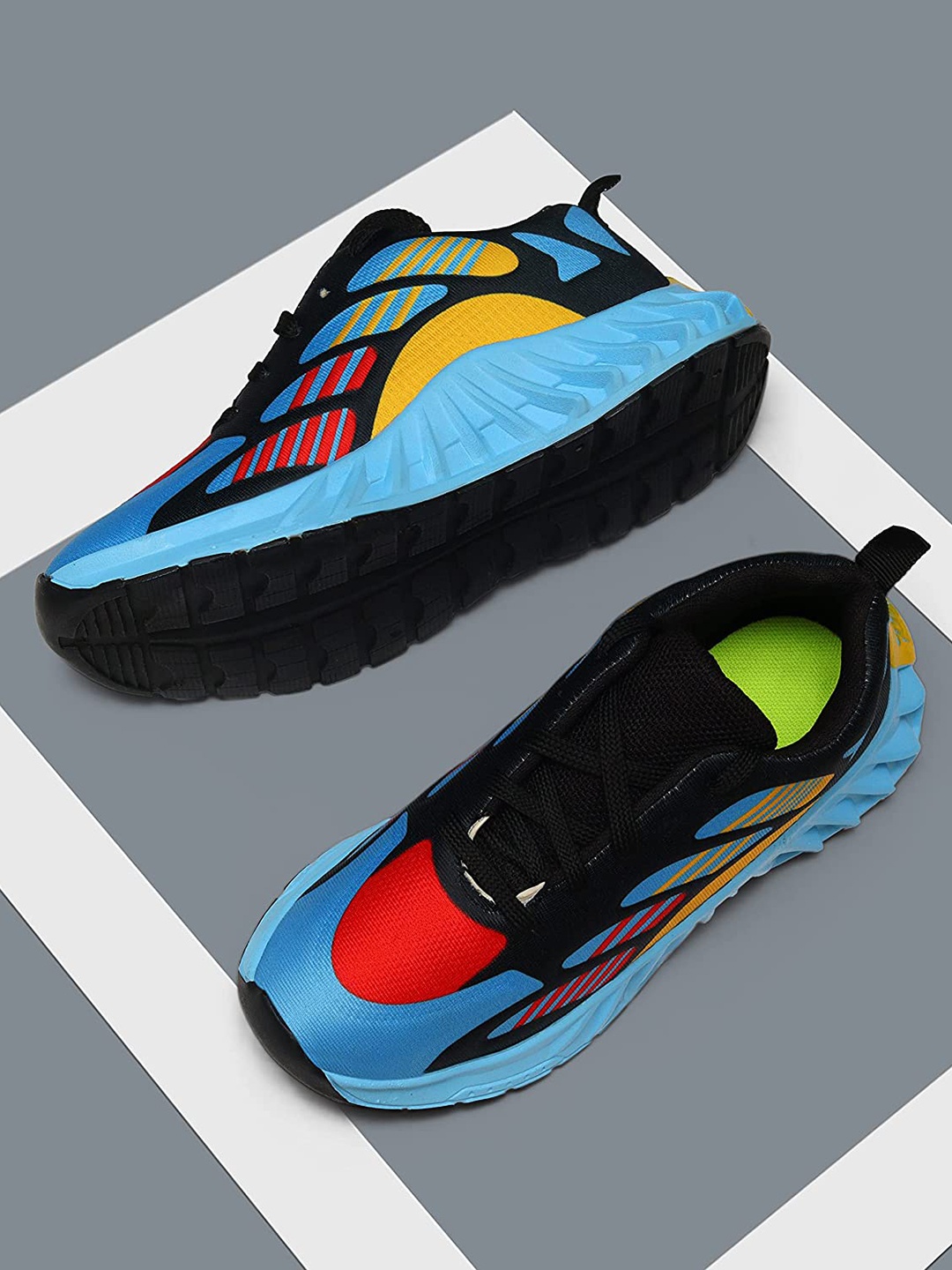 

FASHION FASTER Boys Blue Printed Sneakers