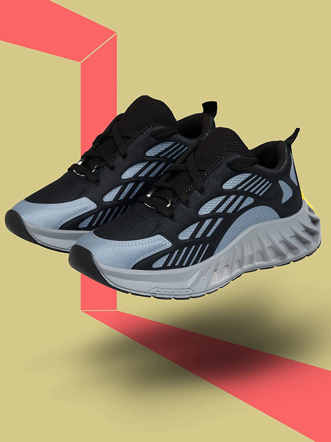 

FASHION FASTER Boys Black Colourblocked Sneakers