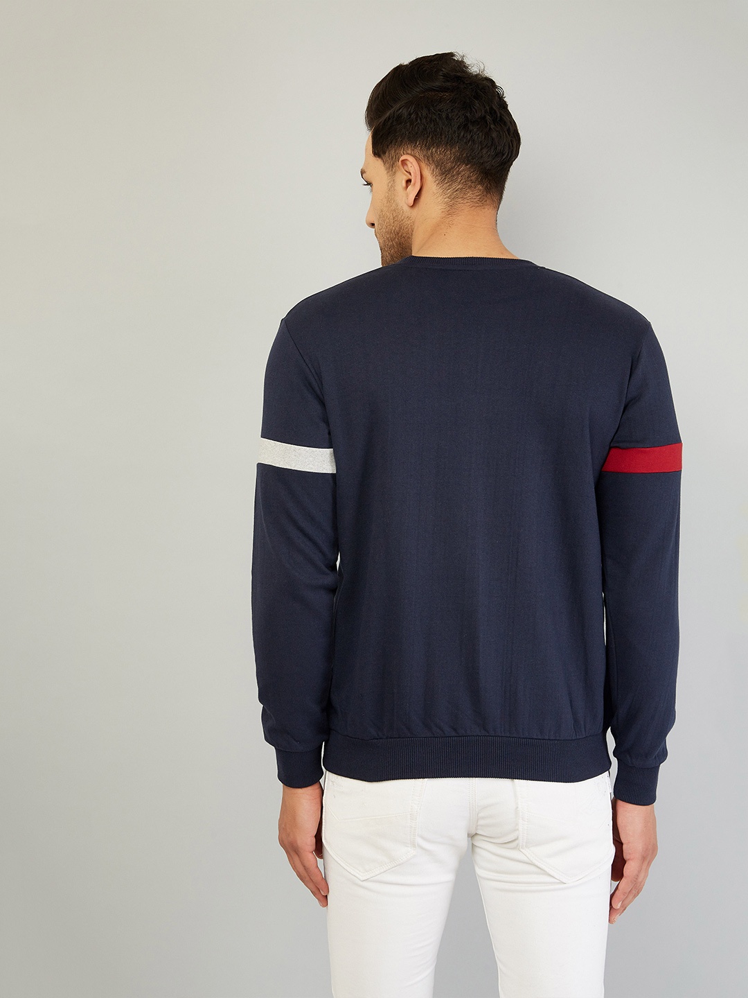 

AUSK Men Blue Checked Sweatshirt