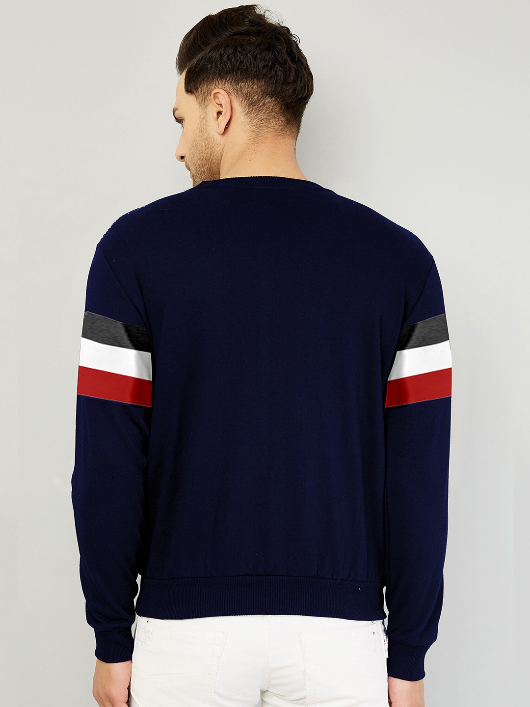 

AUSK Men Blue Checked Sweatshirt