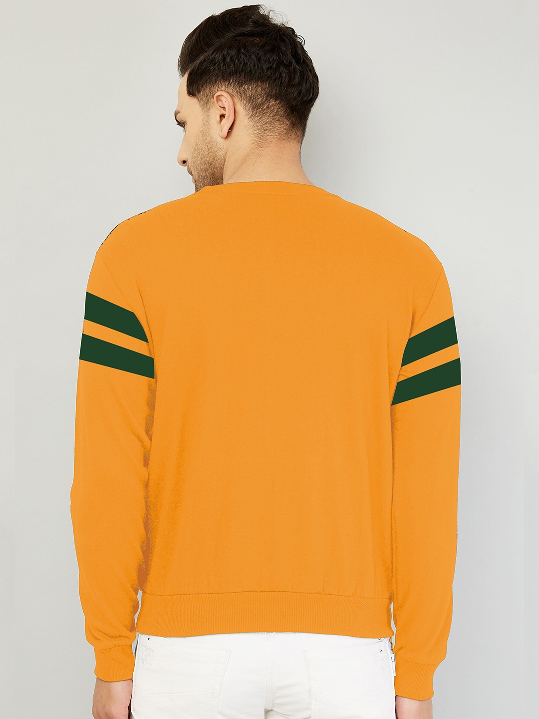 

AUSK Men Mustard Checked Sweatshirt