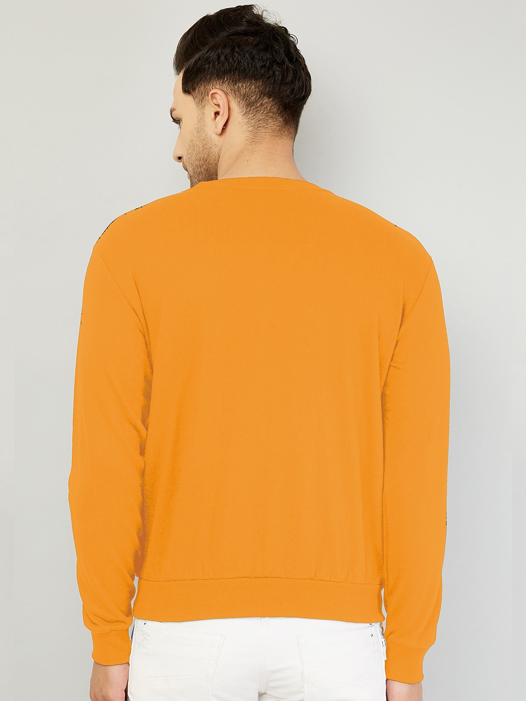 

AUSK Men Mustard Checked Sweatshirt