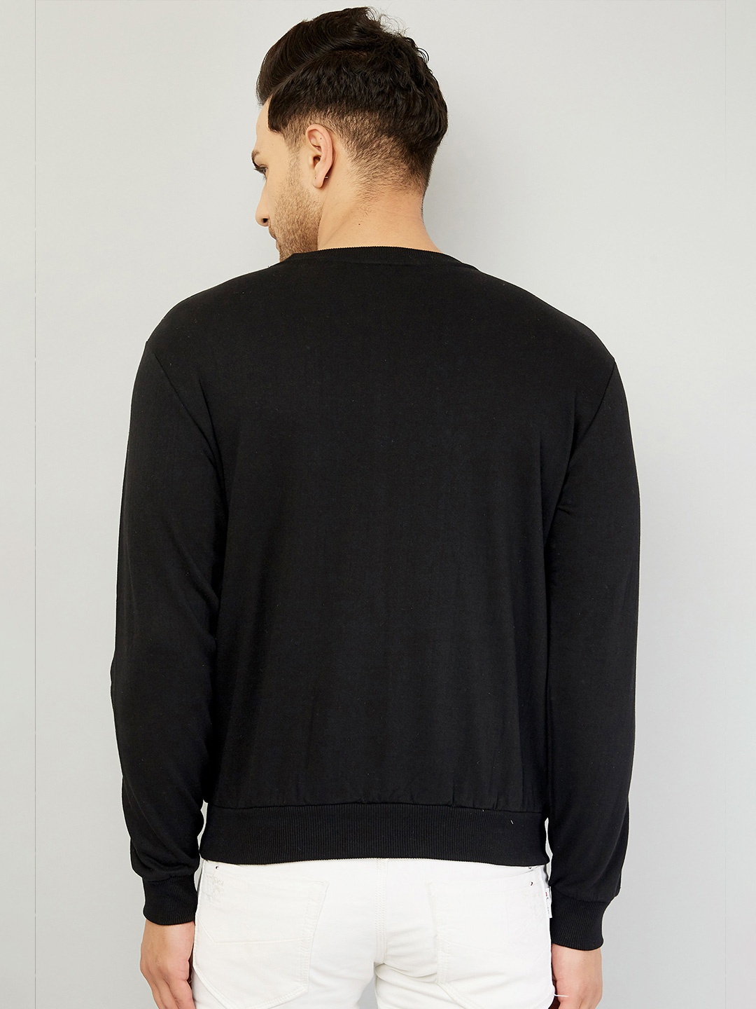 

AUSK Men Black Checked Sweatshirt