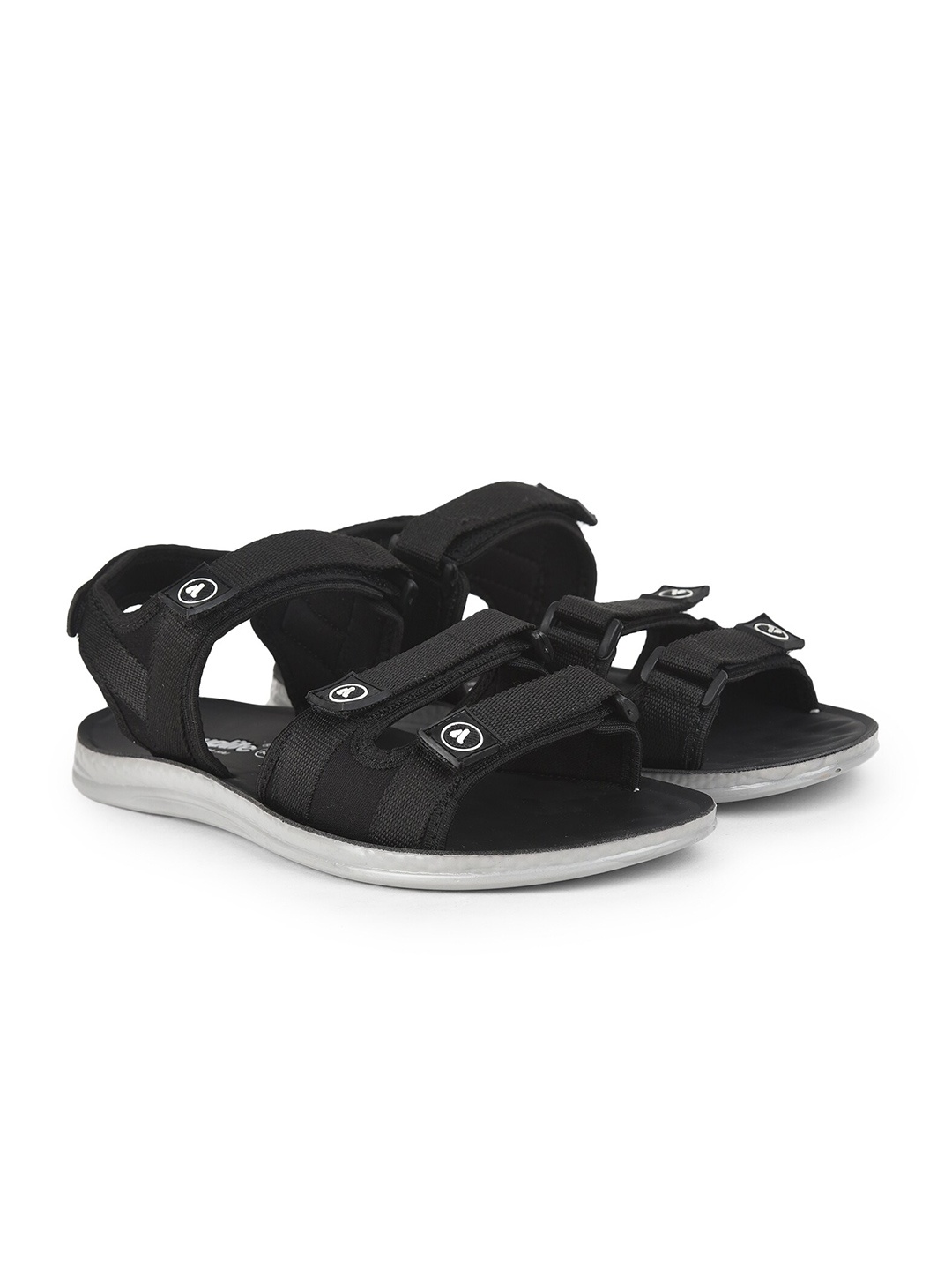 

Aqualite Men Black & Grey Comfort Sandals