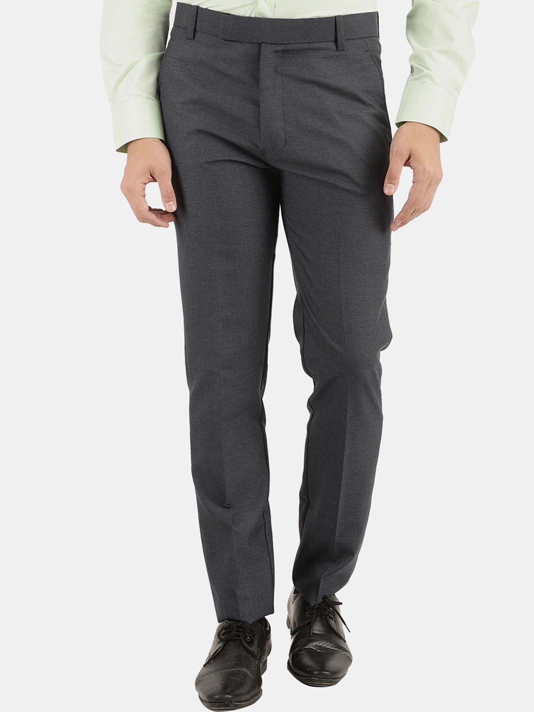

V-Mart Men Grey Classic Slim Fit Cotton Formal Trouser