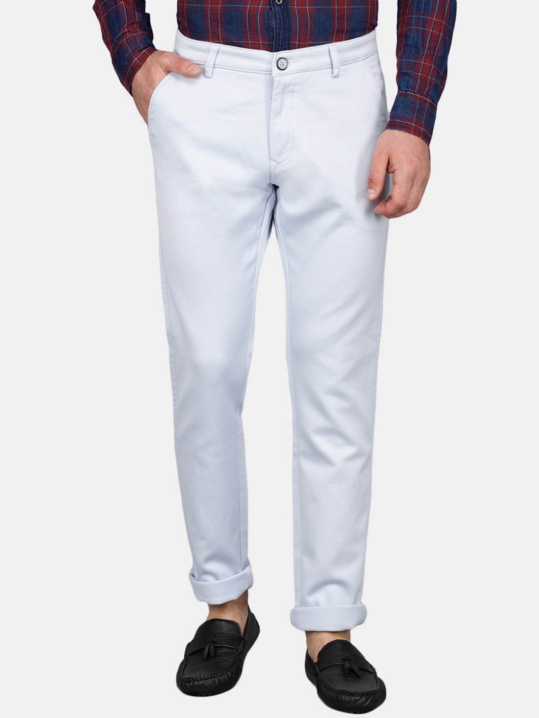 

V-Mart Men Blue Classic Slim Fit Cotton Trouser