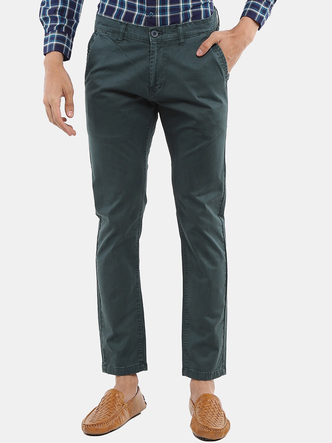 

V-Mart Men Green Classic Cotton Chinos Trouser