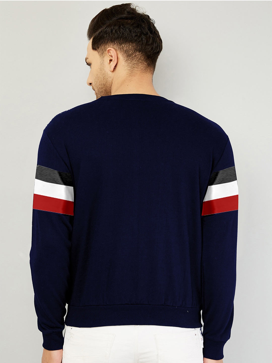 

GESPO Men Blue Checked Sweatshirt