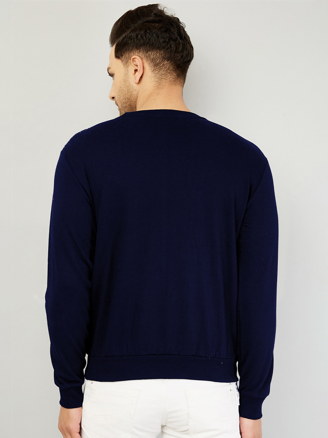 

GESPO Men Black Checked Sweatshirt
