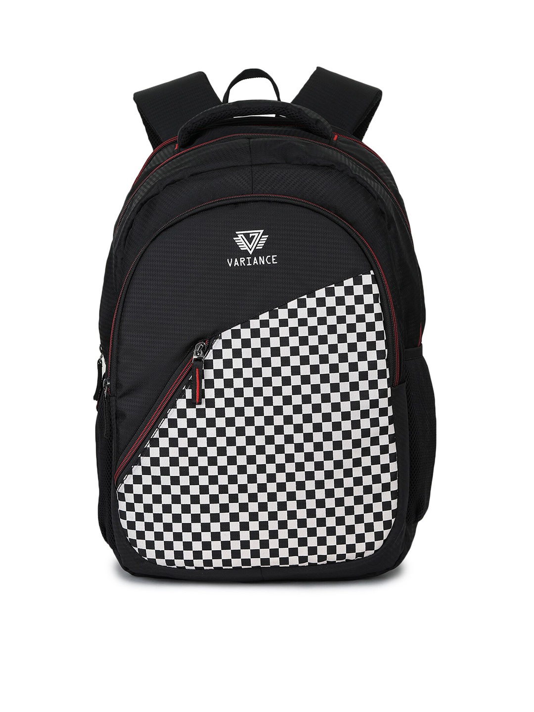 

K London Unisex Black Geometric Laptop Backpack