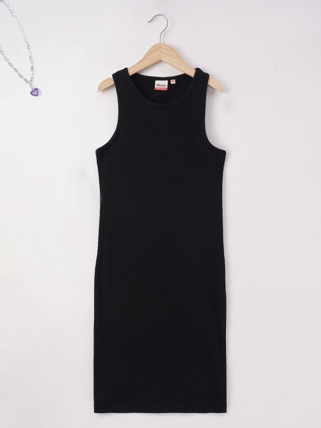 

edheads Black Sheath Cotton Dress