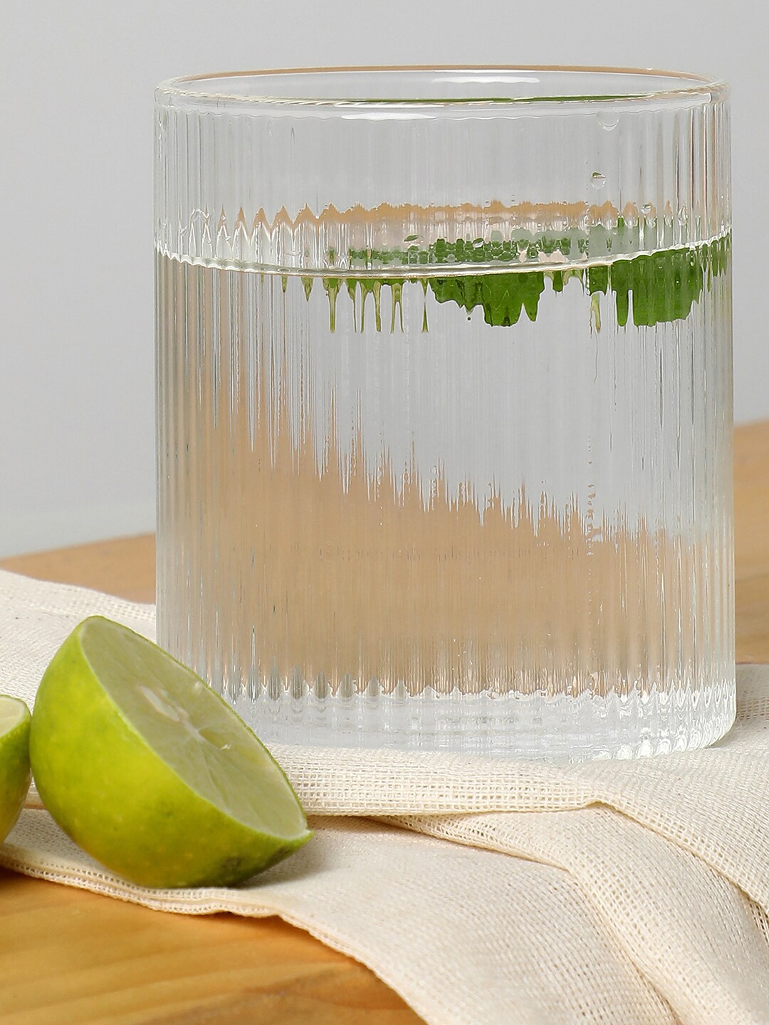 

Bonhomie Transparent Textured Glass Tumbler