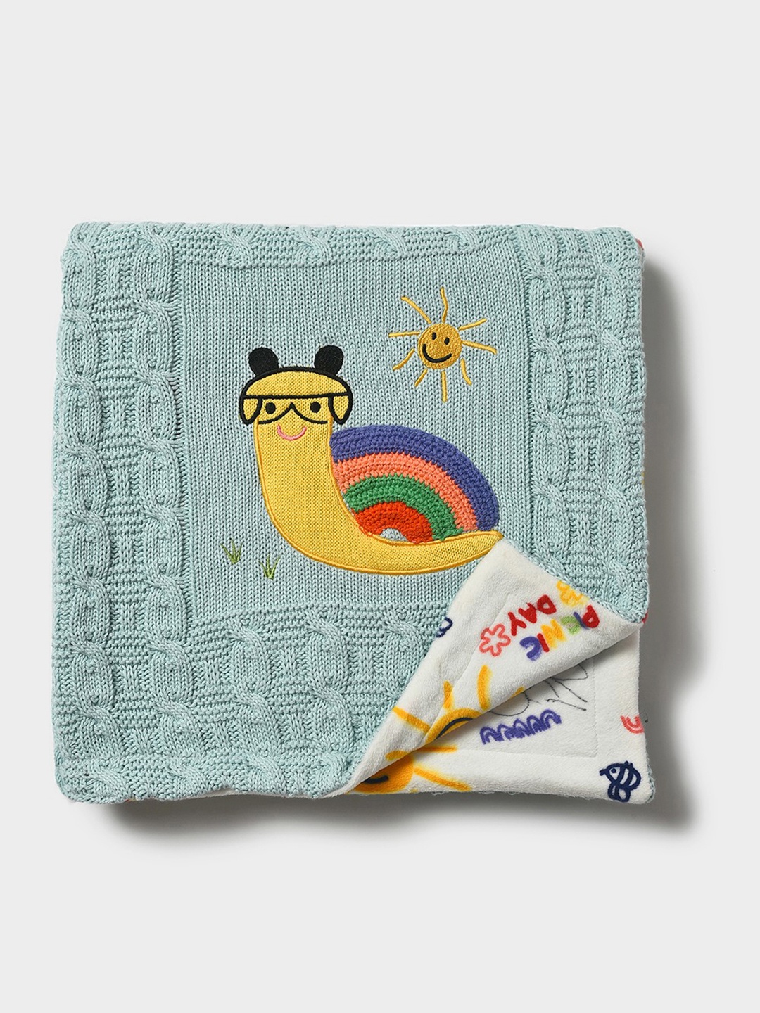 

MiArcus Grow Kind Blue & Yellow Heavy Winter 300 GSM Single Bed Blanket