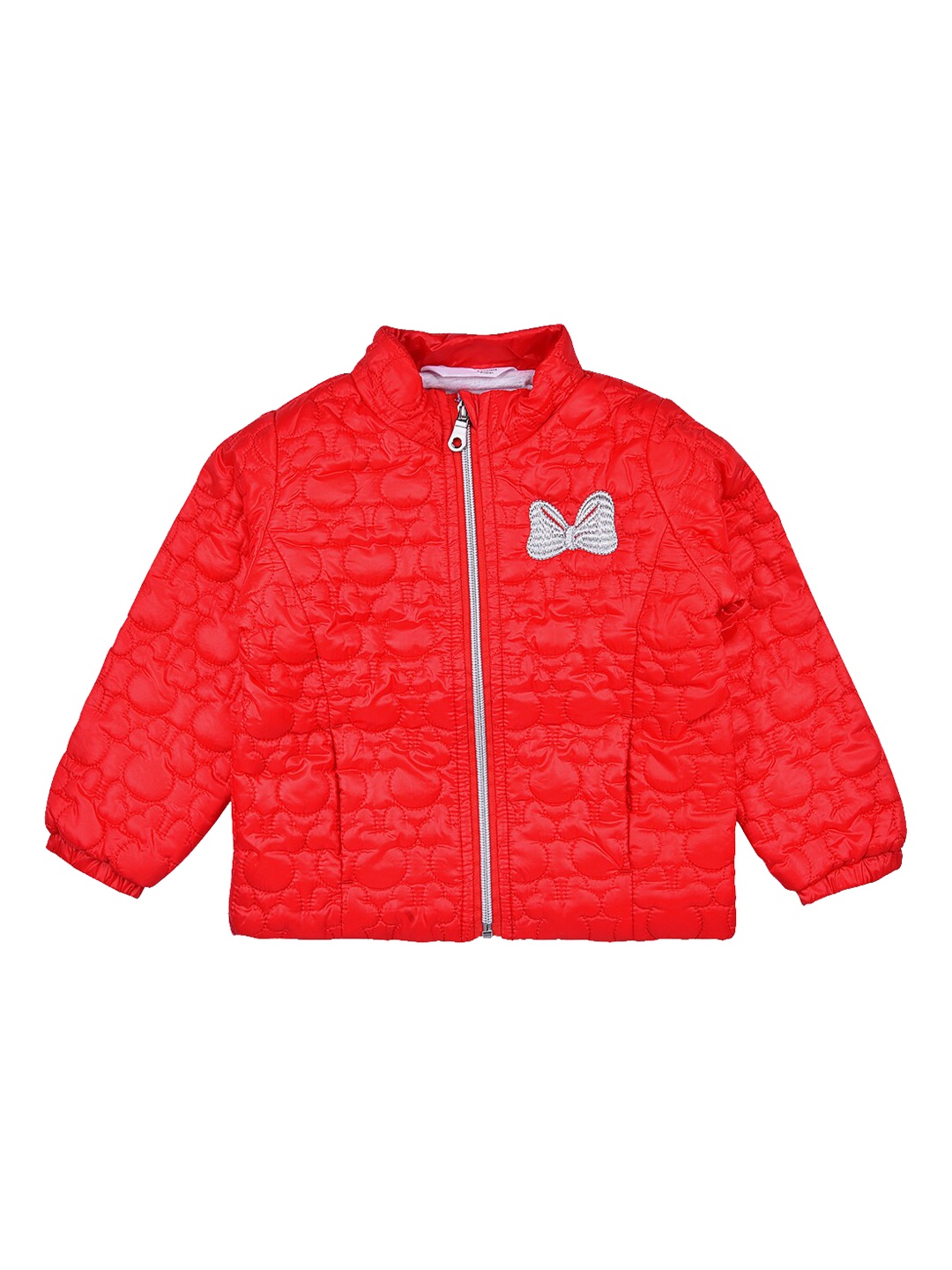 

Wish Karo Girls Red Lightweight Quilted Jacket with Embroidered
